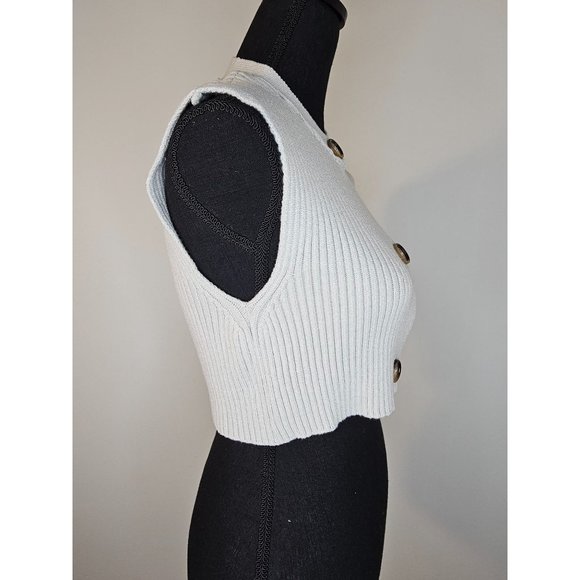 FREE PEOPLE size S women's cropped‎ knit vest - Picture 7 of 12